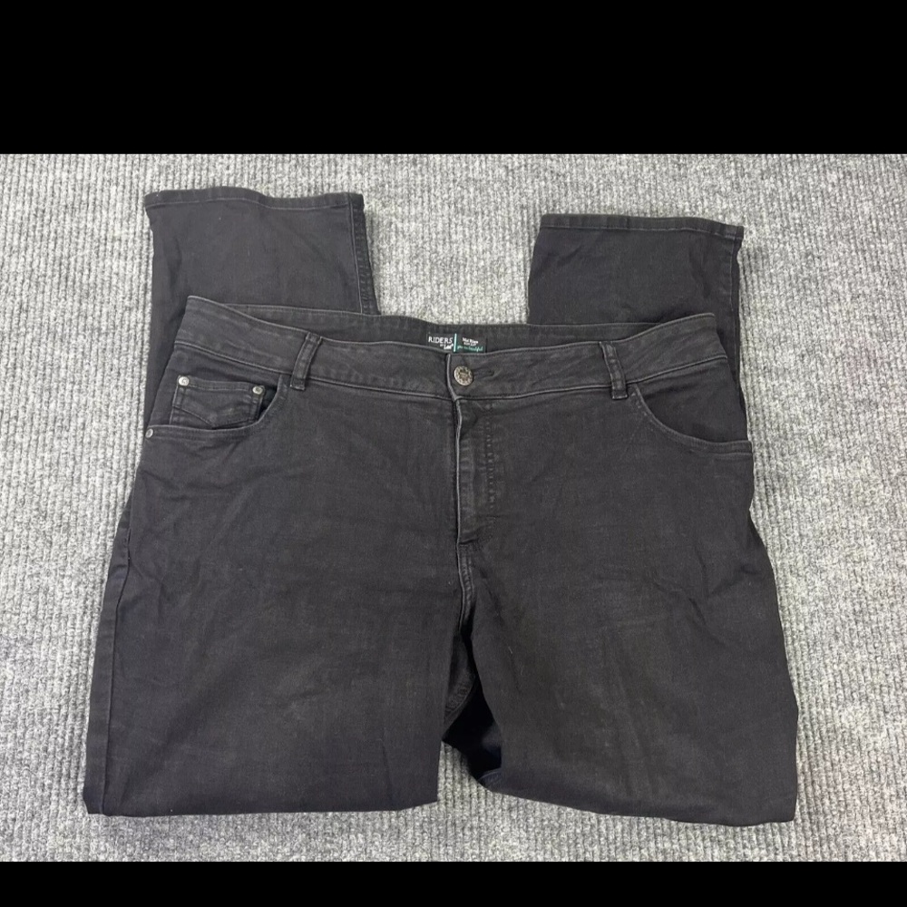 Lee Riders Jeans Women 20 Black Mid Rise Boot Cut Stretch Denim Pants